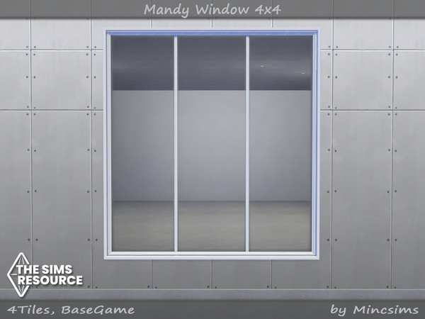 Sims 4 — Mandy Window 4x4 by Mincsims — Basegame Compatible. 8 swatches