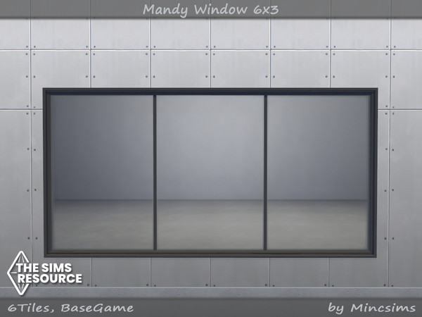 Sims 4 — Mandy Window 6x3 by Mincsims — Basegame Compatible. 8 swatches