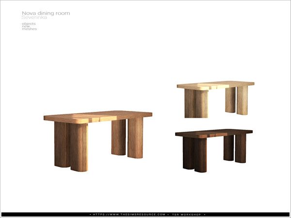 Sims 4 — Nova diningroom - dining table short by Severinka_ — Dining table short From the set 'Nova diningroom' Build /