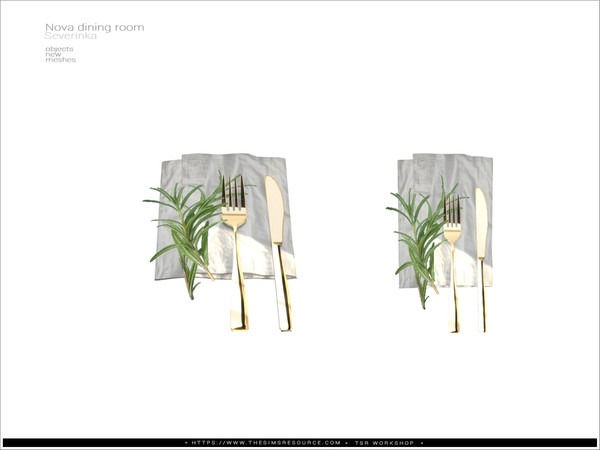 Sims 4 — Nova diningroom - utensils by Severinka_ — Dining utensils From the set 'Nova diningroom' Build / Buy category: