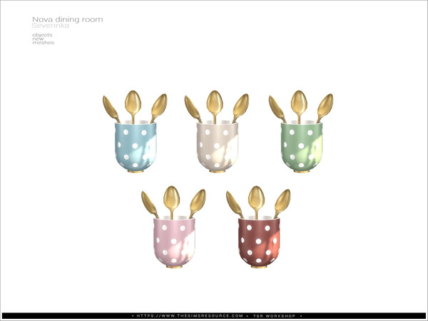 Sims 4 — Nova diningroom - spoons mug by Severinka_ — Mug with spoons From the set 'Nova diningroom' Build / Buy