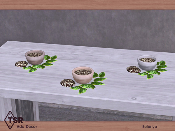 Sims 4 — Ada Decor. Bowl with Spices and Leaves by soloriya — Bowl with spices and leaves. Part of Ada Decor set. 3 color