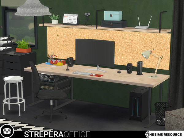 Sims 4 — Strepera Office Electronics by wondymoon — Strepera Office Electronics; curved screen computer and computer