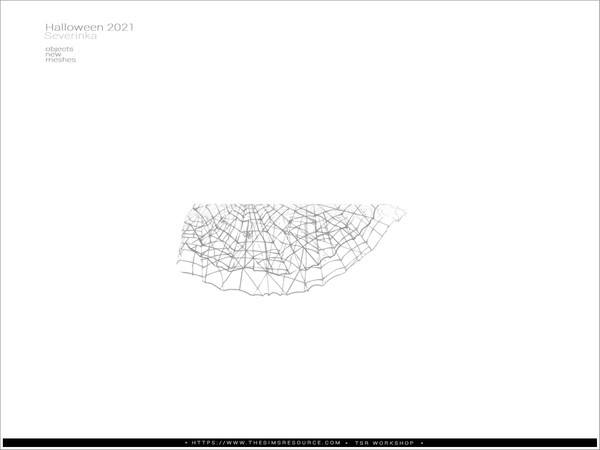 Sims 4 — Halloween 2021 - spiderweb tablecloth by Severinka_ — Spiderweb tablecloth (for the console table) From the set
