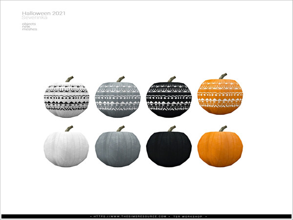 Sims 4 — Halloween 2021 - pumpkin painted v1 by Severinka_ — Pumpkin painted v1 From the set 'Halloween 2021' Build / Buy
