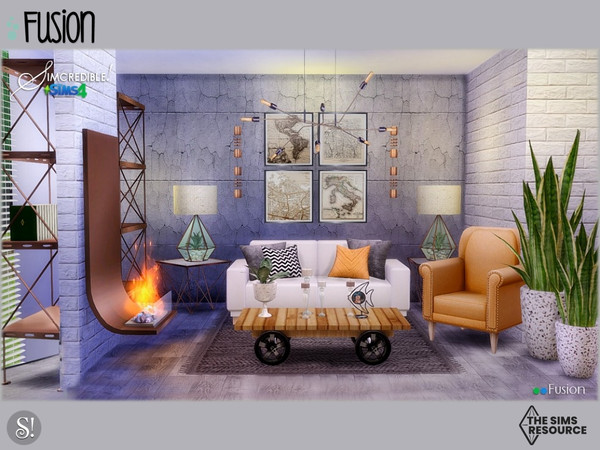 Sims 4 — Fusion [web transfer] by SIMcredible! — Are you ready to mix a bit of simple, soft classical lines with an