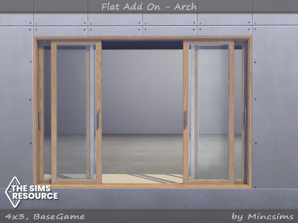 Sims 4 — Flat Arch 4x3 by Mincsims — for short wall 8 swathces