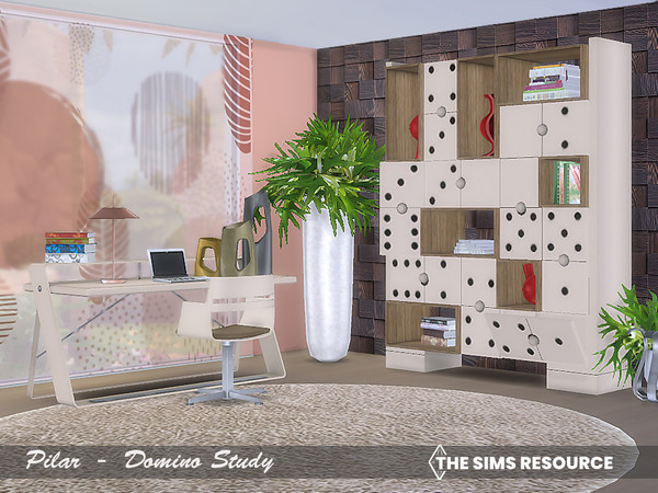Sims 4 — Domino Study by Pilar — A small corner of work 