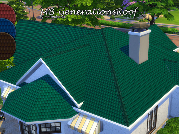 Sims 4 — Generations Roof by matomibotaki — MB-GenerationsRoof, new roof texture in 4 different color shades, each item