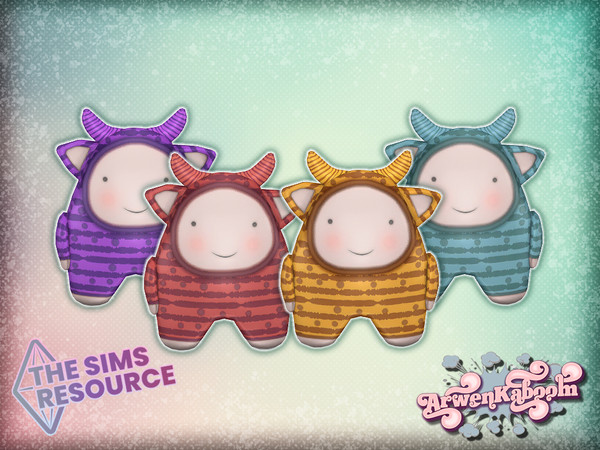 Sims 4 — Litzoos - Toy VI by ArwenKaboom — Base game decorative toy for kids in 4 recolors. You can find all objects from