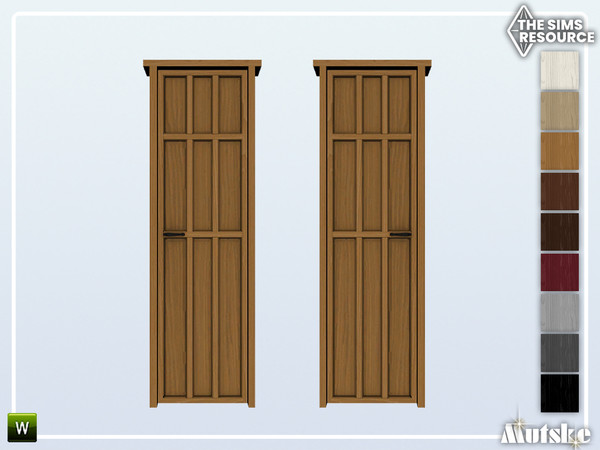 Sims 4 — Myron Door B 1x1 by Mutske — Part of the Myron Constructionset. Made by Mutske@TSR.