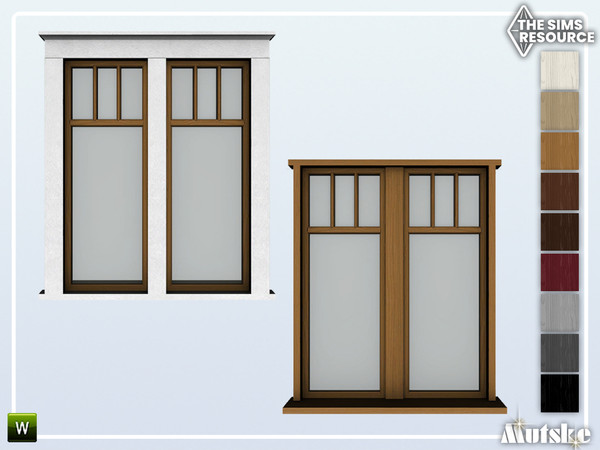 Sims 4 — Myron Window Middle 2x1 by Mutske — Part of the Myron Constructionset. Made by Mutske@TSR.