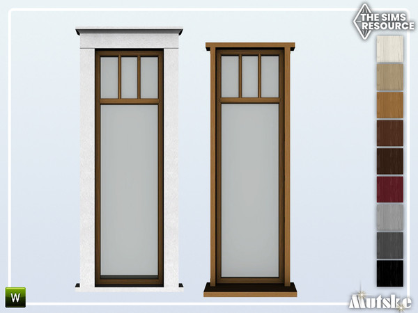 Sims 4 — Myron Window Tall 1x1 by Mutske — Part of the Myron Constructionset. Made by Mutske@TSR.