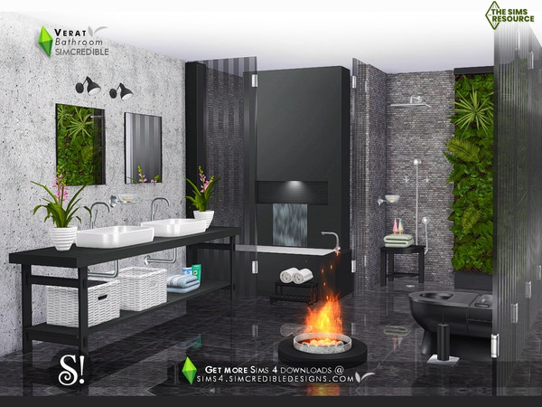 Sims 4 — Verat by SIMcredible! — Your sims can now enjoy a new relaxing and warm bathroom, with plenty of possibilities
