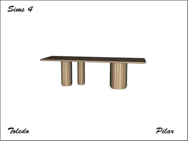 Sims 4 — Toledo DiningTableLong by Pilar — Toledo DiningTableLong