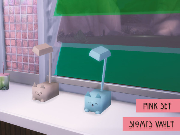 Sims 4 — Pink Set by siomisvault — Hello I bring a small set of 6 kawaii objects Thanks for the love and support Siomi's