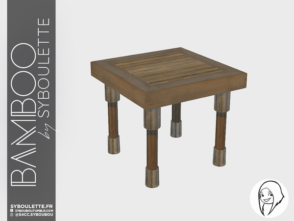 Sims 4 — Bamboo - Foundation by Syboubou — Never seen completely new mesh foundation with pillar and tropical trim !