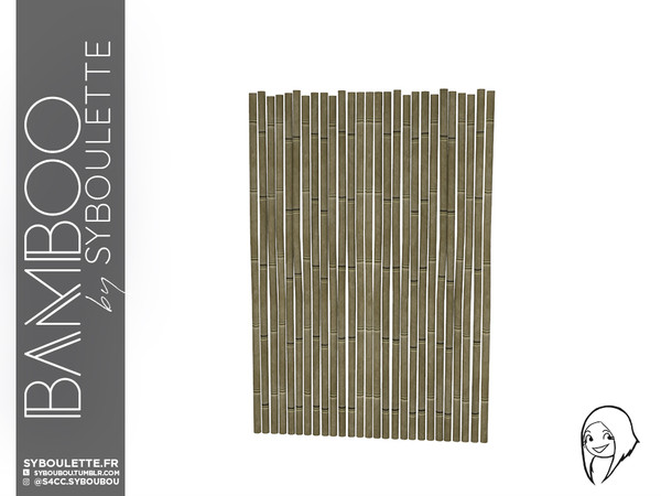 Sims 4 — Bamboo - Tall fence by Syboubou — Bamboo tall fence for tropical builds !