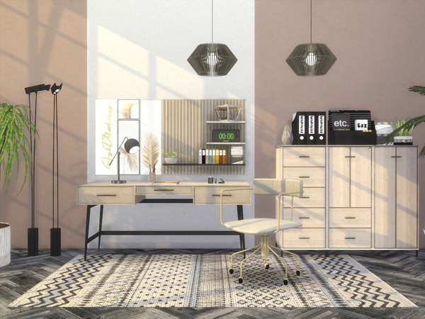 Sims 4 — Cleveland Office by ArtVitalex — Office And Study Room Collection | All rights reserved | Belong to 2021