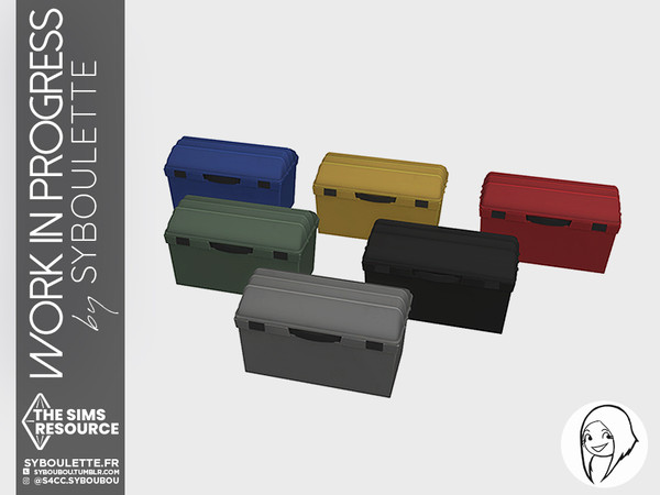 Sims 4 — Plastic toolbox by Syboubou — A very minimalist plastic roolbox.
