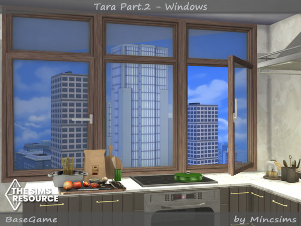 Sims 4 — Tara Part.2 - Windows by Mincsims — The set consists of 18 windows which is in modern style. Part.2 is for short