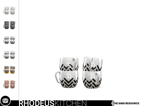 Sims 4 — Rhodeus Mugs by wondymoon — - Rhodeus Kitchen - Mugs - Wondymoon|TSR - Creations'2021