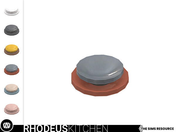 Sims 4 — Rhodeus Plates by wondymoon — - Rhodeus Kitchen - Plates - Wondymoon|TSR - Creations'2021