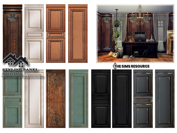 Sims 4 — Stylish Panel - Panels by marychabb — Kategory : Panels Walls : 12 colors
