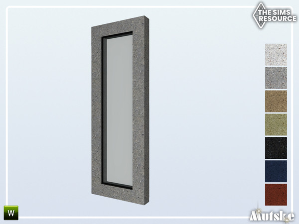 Sims 4 — Jasper Window Tall 1x1 by Mutske — Part of the Jasper Constructionset. Made by Mutske@TSR.