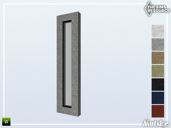Sims 4 — Jasper Window Tall Small by Mutske — Part of the Jasper Constructionset. Made by Mutske@TSR.