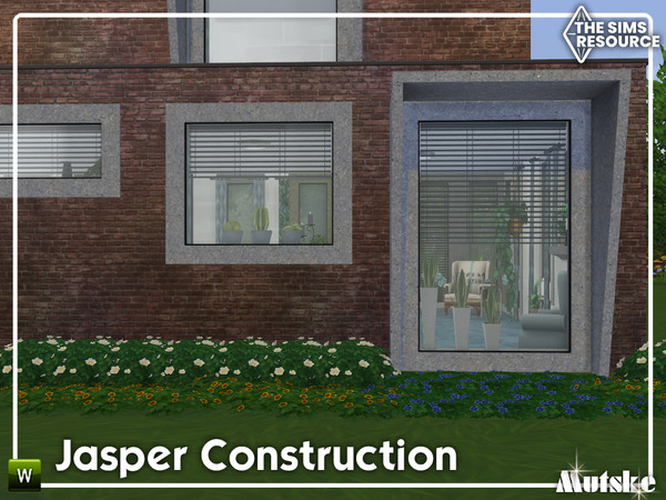 Sims 4 — Jasper Construction Part 1 by Mutske — This is a constructionset with chunky windows,shelfs, doors, arches,