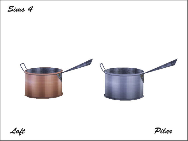 Sims 4 — Steampunked Loft Saucepan by Pilar — Steampunked Loft Saucepan