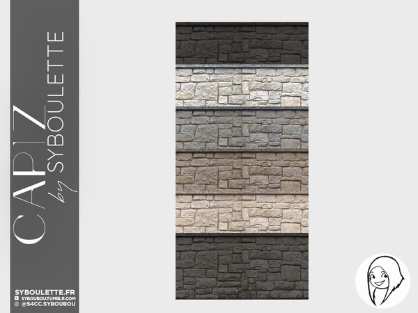 Sims 4 — Capiz - Stony foundation by Syboubou — This foundation will fit perfectly the style of filipino houses.