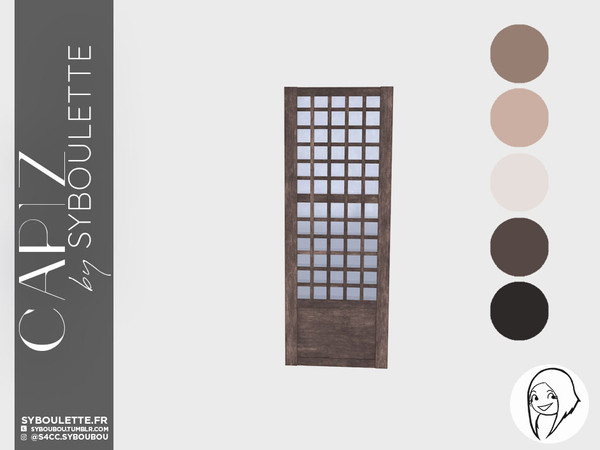 Sims 4 — Capiz Window (3x1) by Syboubou — This is a typical filipino window.