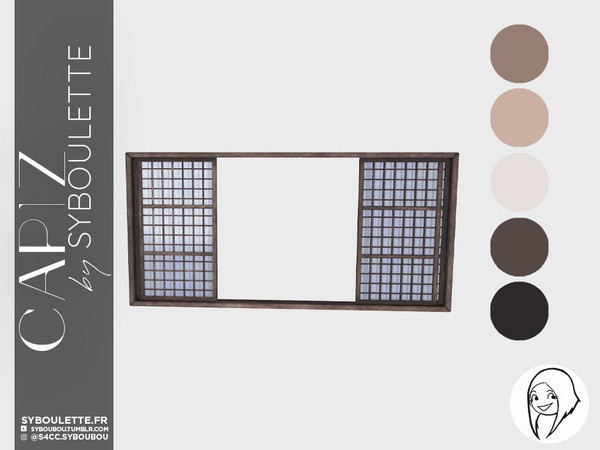 Sims 4 — Capiz Window (4x2 - closed) by Syboubou — This is a typical filipino window.