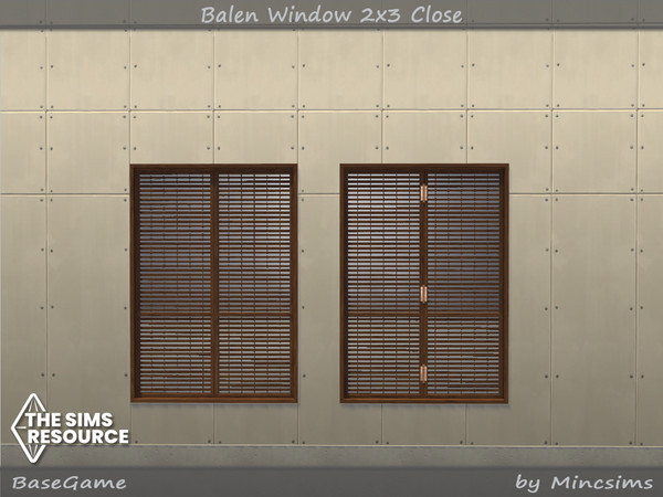 Sims 4 — Balen Window 2x3 Close by Mincsims — for short wall 8 swatches