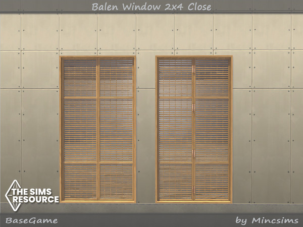 Sims 4 — Balen Window 2x4 Close by Mincsims — for medium wall 8 swatches