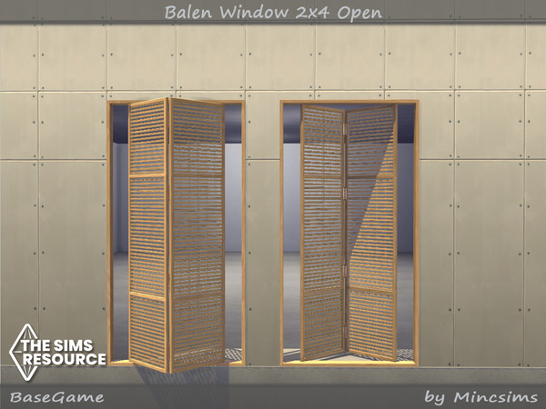 Sims 4 — Balen Window 2x4 Open by Mincsims — for medium wall 8 swatches