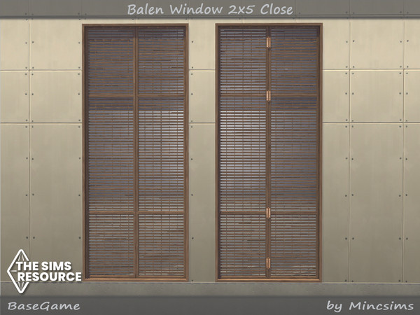 Sims 4 — Balen Window 2x5 Close by Mincsims — for tall wall 8 swatches