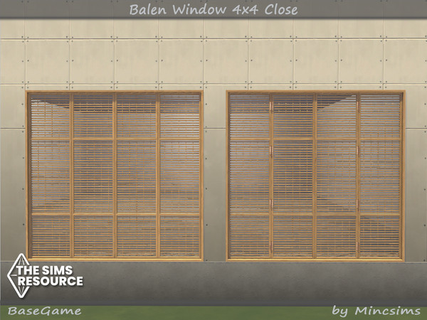 Sims 4 — Balen Window 4x4 Close by Mincsims — for medium wall 8 swatches