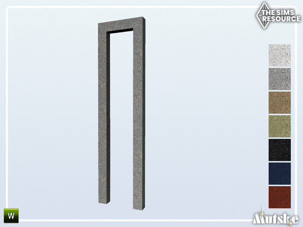 Sims 4 — Jasper Arch Mid Wall 1x1 by Mutske — Part of the Jasper Constructionset. Made by Mutske@TSR.