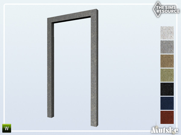 Sims 4 — Jasper Arch Mid Wall 2x1 by Mutske — Part of the Jasper Constructionset. Made by Mutske@TSR.