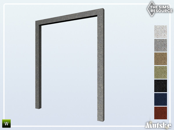 Sims 4 — Jasper Arch Mid Wall 3x1 by Mutske — Part of the Jasper Constructionset. Made by Mutske@TSR.