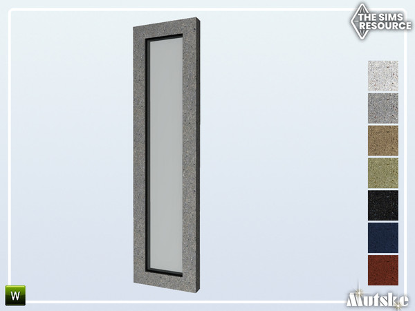 Sims 4 — Jasper Window Tall Mid Wall 1x1 by Mutske — Part of the Jasper Constructionset. Made by Mutske@TSR.
