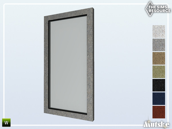 Sims 4 — Jasper Window Tall Mid Wall 2x1 by Mutske — Part of the Jasper Constructionset. Made by Mutske@TSR.