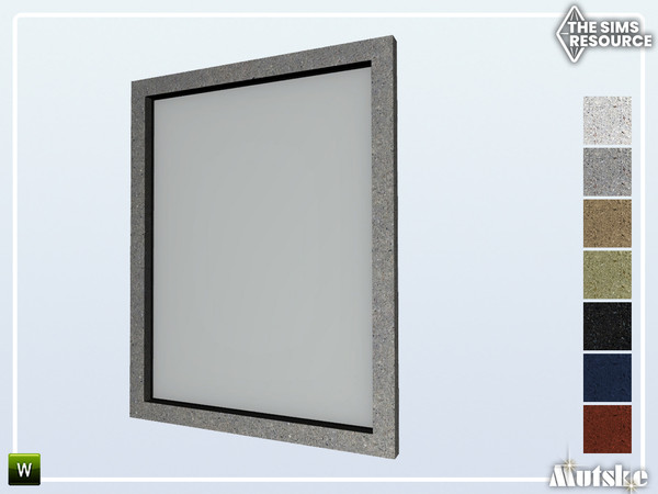 Sims 4 — Jasper Window Tall Mid Wall 3x1 by Mutske — Part of the Jasper Constructionset. Made by Mutske@TSR.
