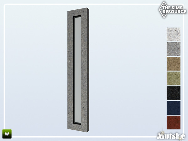 Sims 4 — Jasper Window Tall Mid Wall Small by Mutske — Part of the Jasper Constructionset. Made by Mutske@TSR.