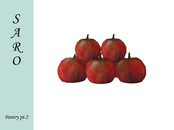 Sims 4 — SAROPantry2 apples by SSR99 — Apples! Also comes in green!