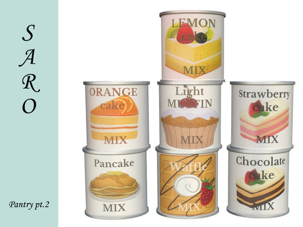 Sims 4 — SAROPantry2 BigCann by SSR99 — Cake mixes! comes individually and are stackable