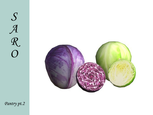 Sims 4 — SAROPantry2 cabbage by SSR99 — eat your vegetables!